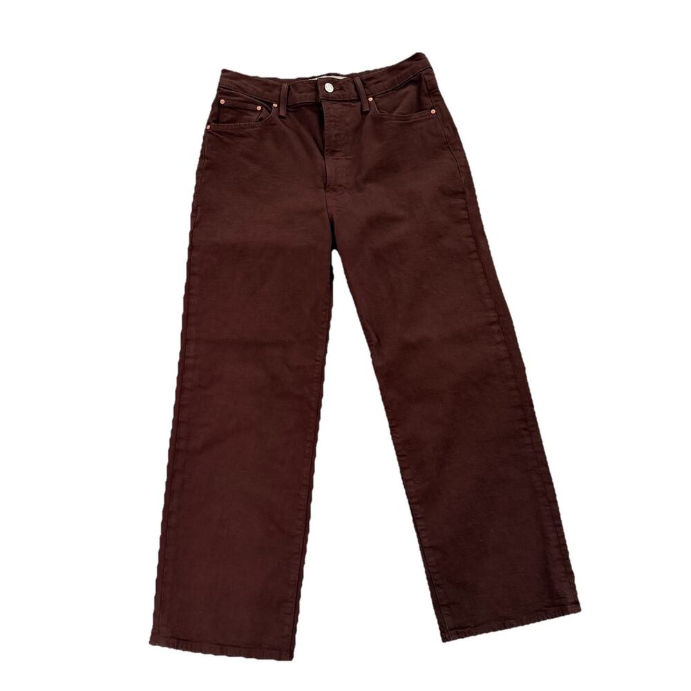 MOTHER Superior Rambler High Rise Straight Jeans Denim Chocolate $228 Sz 31 EUC